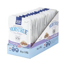 동원뉴트리플랜 고양이 모이스트루 습식 간식, 혼합맛(참치/멸치), 80g, 12개