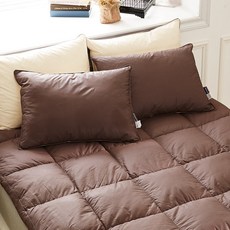 라뽐므 순면 구스 토퍼매트리스 6kg + 커버 세트, 월넛