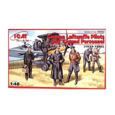 ICM塑膠模型 1/48 WW2 Luftwaffe Pilots and Ground Personnel(1939-45), 1個