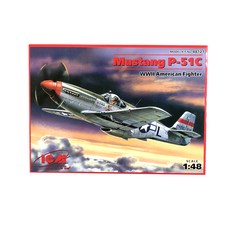 ICM塑膠模型1/48 Mustang P-51C 二戰美國戰鬥機, 1個
