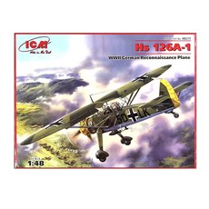 ICM塑膠模型 1/48 Hs 126A-1 二戰德國偵察機, 1個