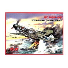 ICM塑膠模型 1/48 Bf109F-4/B WW2德國戰鬥轟炸機, 1個