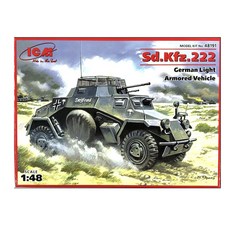 ICM塑膠模型 1/48 Sd.Kfz. 222 德國輕型裝甲車, 1個