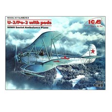 ICM塑膠模型 1/48 U-2/Po-2 with pods WW2蘇聯救護機, 1個