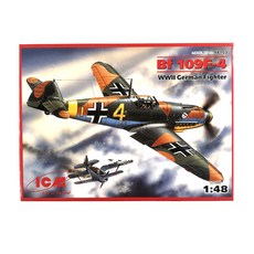 ICM塑膠模型 1/48 Bf109F-4 WW2德國戰鬥機, 1個
