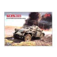 ICM塑膠模型 1/48 Sd.Kfz.223 德國無線電通信車, 1個