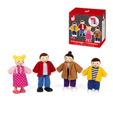 자노드 돌 하우스 인형 세트, 혼합 색상, 1개