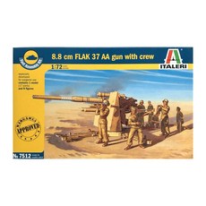 ITALERI 1:72 8.8cm Flak 37 AA 槍連乘員塑料模型步兵, 1個