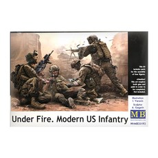 MasterBox 1:35現代美國步兵在砲火下塑膠模型, 1個