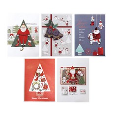 From&To 聖誕卡 fss206-23456 5款組, 混合顏色, 1套