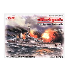 ICM 1:700 Markgraf WWI德國戰艦塑膠模型, 1個