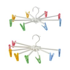 KOKUBO 小久保工業所 圓形簡易曬衣夾 8入+半圓 8入, 1套