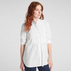 갭 여성용 긴팔 포플린 핀턱 셔츠