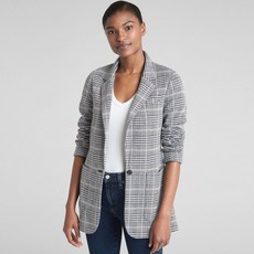 갭 여성용 모던 플레이드 블레이져 정장재킷