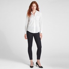 갭 여성용 피티드 보이프렌드 텍스쳐 스트라이프 셔츠