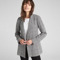 갭 여성용 클래식 플레이드 걸프렌드 블레이져 정장재킷