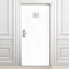 設計素材玄關門貼紙復古風格 VDSH 06 高級木紋, 白色的