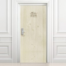 設計貼紙玄關門貼紙復古風格VDSH 05高級壓花木紋, 淺褐色的