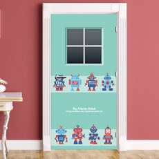 Mungki World 玄關門貼紙 Air-Free iRobot 02, 混合顏色