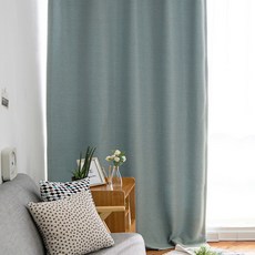 APOA ROOM 拼色扣環型遮光窗簾, 薄荷綠