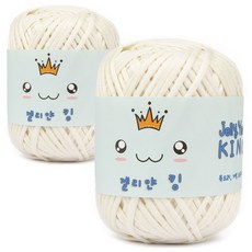 YEONIL Jelly Yarn King 小物編織線, 501號奶油色