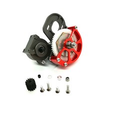 TFL合金中心主齒輪箱/POM 56T 金屬13T齒輪組合RC齒輪箱, 紅色/黑色, 1套