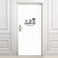 設計師款玄關門貼復古咖啡架高級木質, 白色的