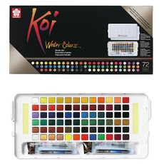 SAKURA 錦鯉水彩純色水彩顏料套組 3SXNCW-72N, 72 種顏色