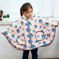 bebe chouette 女童紙飛機圖案防水防寒斗篷