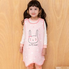 Maykids 女童款兔子印花絎縫睡眠背心