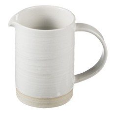정담은 도자기 무광 일자 저그, 화이트, 1개