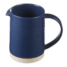 정담은 도자기 무광 일자 저그, 블루, 1개