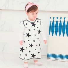 bebe chouette 女童星星印花長版睡眠背心