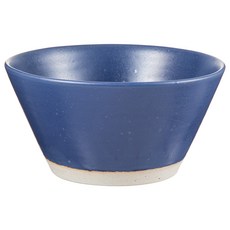 정담은 도자기 무광 브이 면기, 블루, 1개