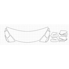 HEXIS 現代 Santa Fe SPORT BASE 2018 PU材質 PPF保護膜 10 HFM 60.96cm BIKINI WRAPPED, 1個, 單一顏色