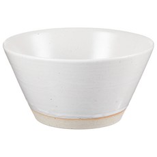정담은 도자기 무광 브이 면기, 화이트, 1개