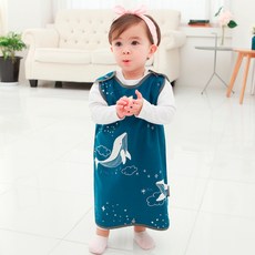 bebe chouette 女童鯨魚印花超細纖維背心睡衣