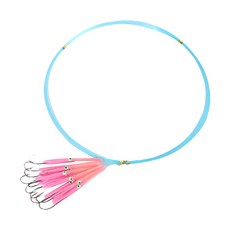 엑스코어 갈치용 꼴뚜기 묶음채비 장축광형광핑크 10p XCTC-220-2, 1개