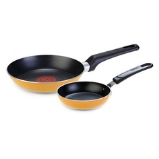 테팔 인조이 미니 프라이팬 2종 세트, 옐로우, 12cm + 18cm