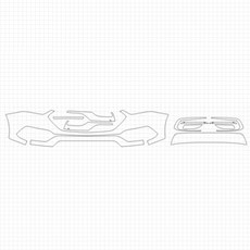 HEXIS 現代 Santa Fe SPORT BASE 2018 PVC材質 PPF保護膜 03 BUMPER 60.96cm, 1套, 單一顏色