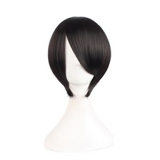 스윗리빙 숏크러쉬 할로윈 축제 가발, 블랙