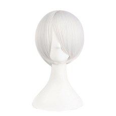 스윗리빙 숏크러쉬 할로윈 축제 가발, 실버그레이