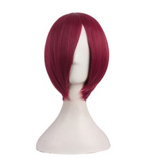 스윗리빙 숏크러쉬 할로윈 축제 가발, 버건디