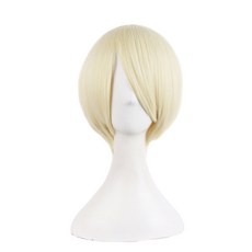 스윗리빙 숏크러쉬 할로윈 축제 가발, 골든