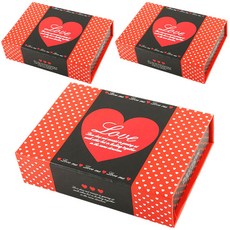 영프라자 6구 하트 초콜렛 선물상자, 레드, 3개입