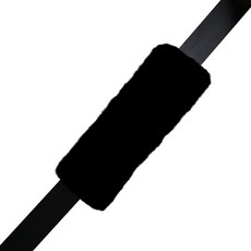 QueenLife 羊毛柔款車用安全帶緩衝墊 24.5cm, 黑色, 1個