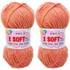 행복뜨기 아이소프트 뜨개실, 879복숭아, 2개