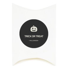 Donna&deco 迷你半月盒 白色30入 + 萬聖節現代風 trick or treat 陰森南瓜 4公分貼紙 30入, 1套