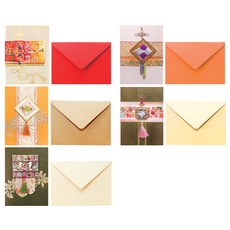 From&To 傳統服飾造型卡片 5入組, 18號 ftt3005-12345, 1組