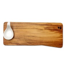 Artereño 長方形砧板+提手式陶瓷醬碗套組, 混色